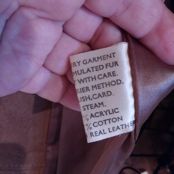 Vintage 60s Lilli Ann Suede/Faux Fur Belted Coat - Picture 9 of 16